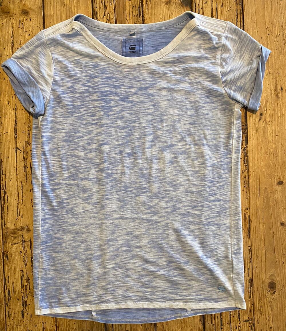 G-Star RAW womens size s heathered blue t-shirt